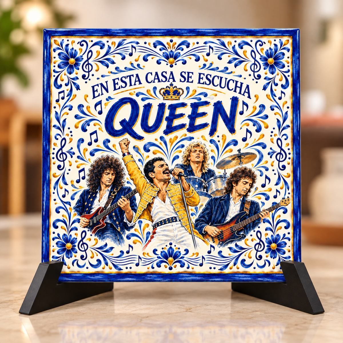 Azulejo Queen – En esta casa se escucha Queen